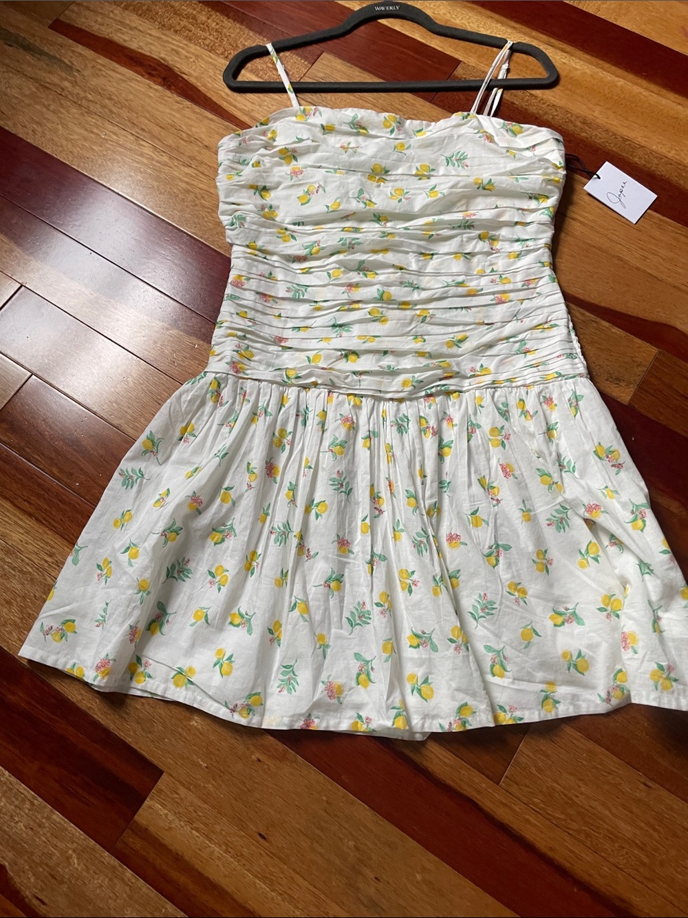 Japna White Sundress with Yellow Lemon Print